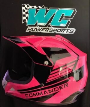 Kids Moto Helmet PINK/BLACK MD