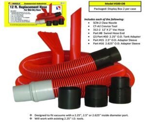 Mr. Nozzle™ 12′ x 2″ Vacuum Hose Replacement Kit