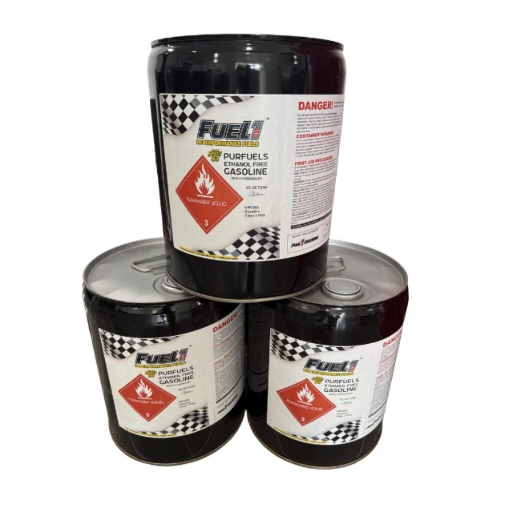 Purfuels Ethanol Free Gas 93 Octane exclusively distributed by Fuel 1