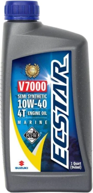 Suzuki 10W-40 Marine Outboard Synthetic Blend 4-Cycle Engine Oil 1Qt
