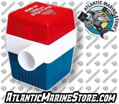 1000 GPH Bilge Pump (Non-Auto, 12V, 1 1/8" Hose)