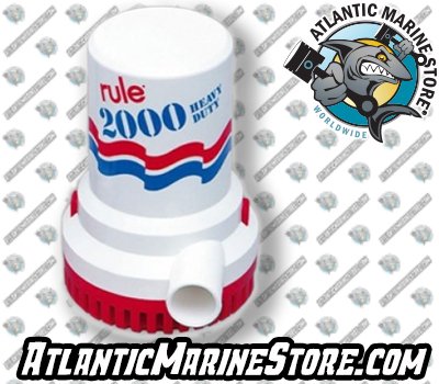 2000 GPH Bilge Pump (Fits 1 1/8" ID Hose)