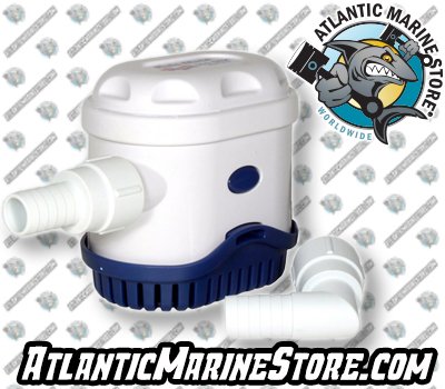 1100 GPH Bilge Pump (Auto, 12V, 1 1/8" Hose)