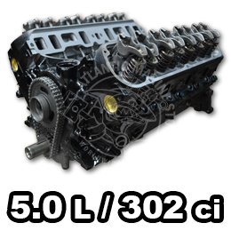 5.0 L 302 CID - Long Block Model - Inboard Engine - Remanufactured