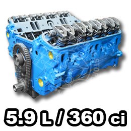 5.9 L 360 CID - Long Block Model - Inboard Engine - Remanufactured