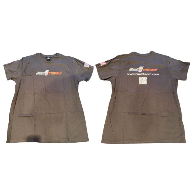 Fuel 1 Team Black Cotton Tee With Back Graphic