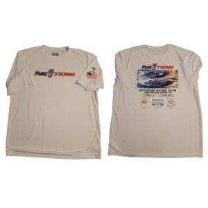 Fuel 1 Team Performance Tee – Dry-Fit (White/Black)