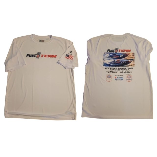 Fuel 1 Team Performance Tee - Dry-Fit (White/Black)