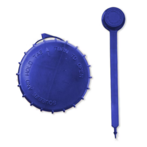Replacement Blue 5 Gallon Tether/Spout Cap and Fill Cap