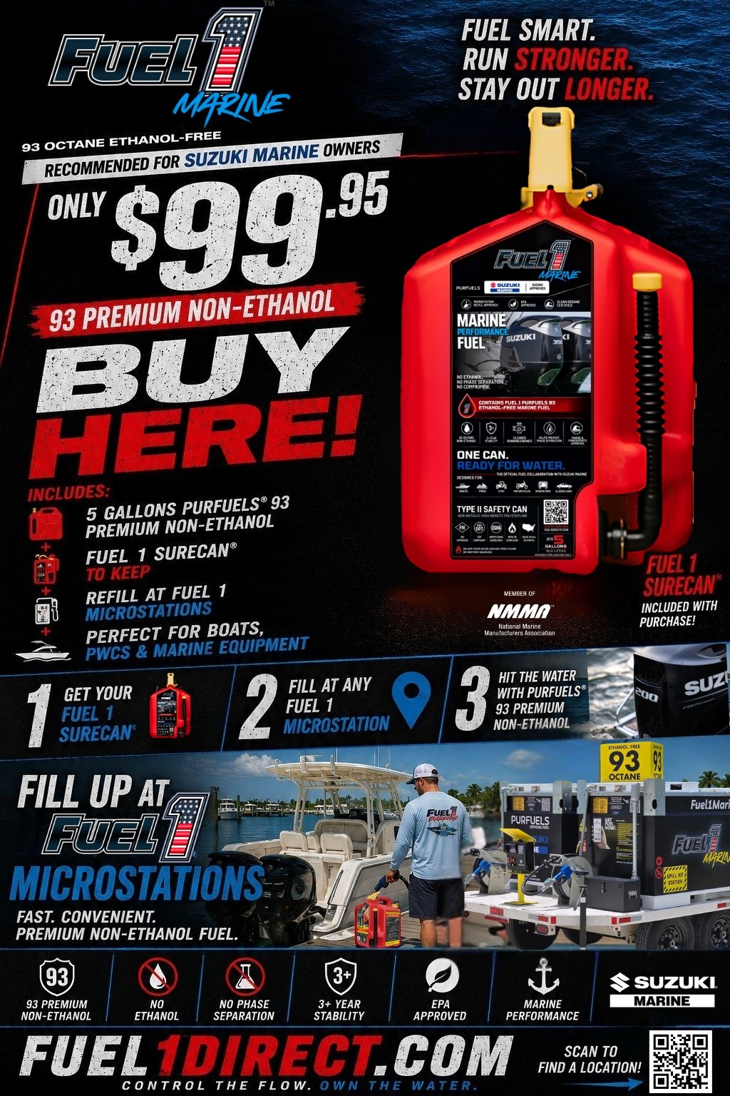 Fuel 1 SureCan™ + 5 Gallon Fuel Bundle (Suzuki Marine)