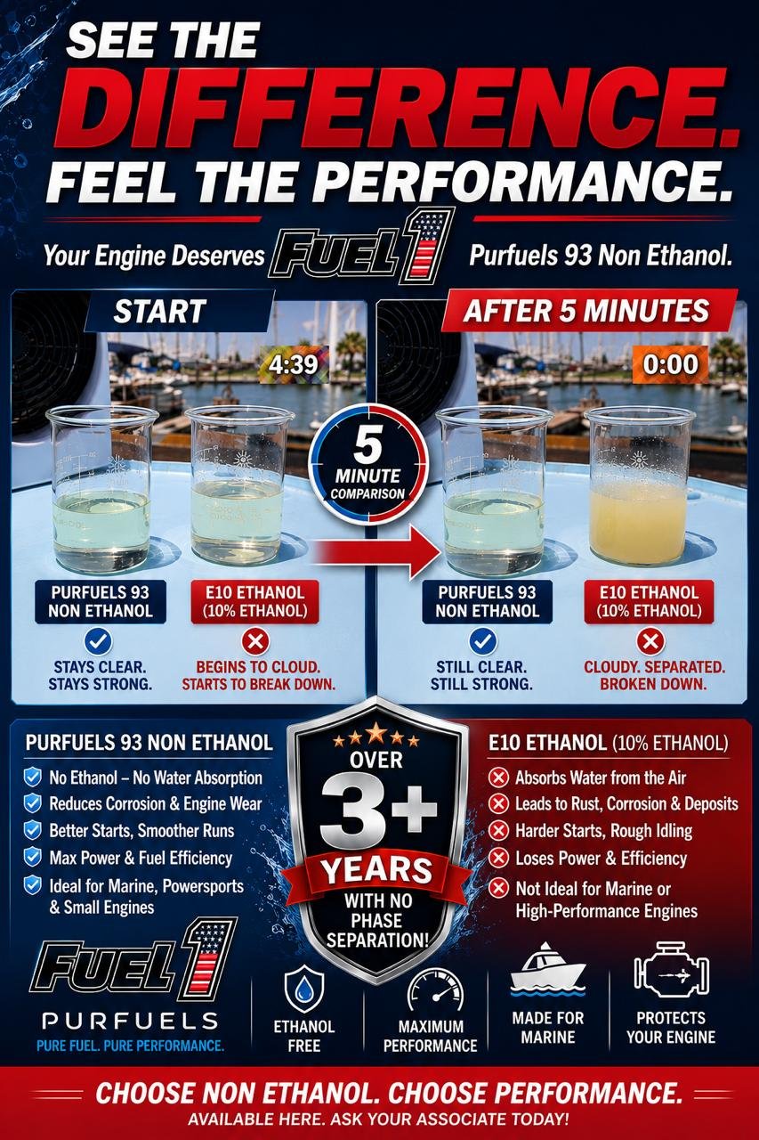 PurFuels vs Ethanol - 5 minute comparison showing PurFuels stays clear while ethanol breaks down