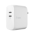 Belkin BoostCharge Pro 68W Dual USB-C PD GaN Wall Charger – Fast Charging White