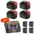 DeWalt 20V MAX 9.0Ah Battery Replacement (4-Pack) + Free Charger & Holders – DCB200 Compatible