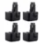 DeWalt 9.6V 4.8Ah Replacement Battery | DW9062 Compatible – Black 4 Pack