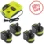Ryobi 18V 9.0Ah Battery Replacement 4-Pack with Charger | P117 Compatible