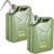 VEVOR Green Jerry Fuel Can 5.3 Gallon 2-Pack: Portable Gas Can with Flexible Spout